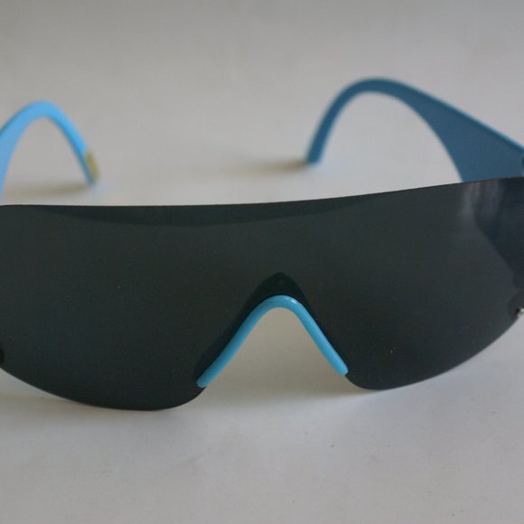 Vintage Rimless Wrap Around Ravon Blade Sunglasses - Picture 1 of 4